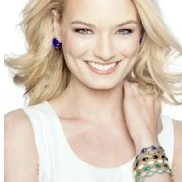 Kendra Scott Morgan Cobalt Cat’s Eye Stud Earrings - Picture 7 of 8